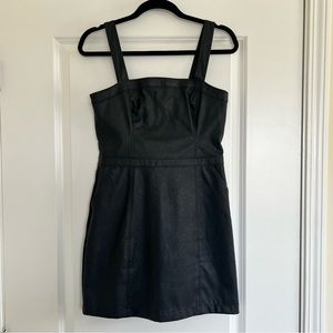 Black Faux Leather A&F Dress